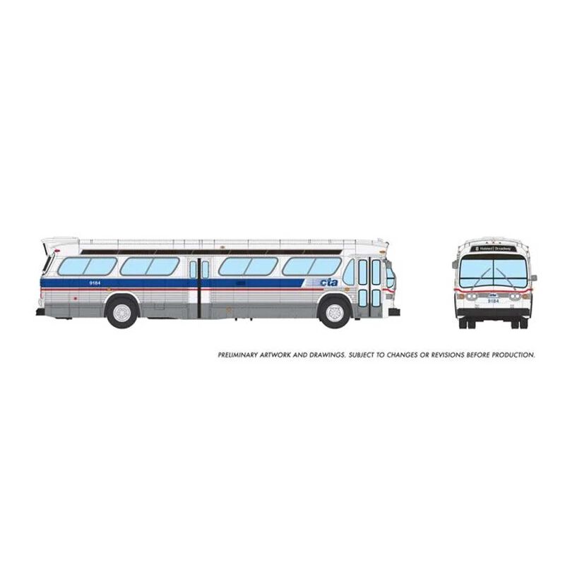 HO 1/87 New Look Bus (Deluxe): Chicago CTA - Late scheme: #9188