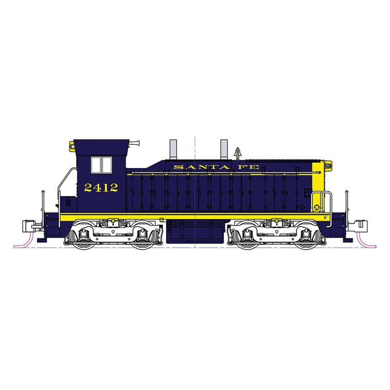 (N)EMD NW2 AT&SF #2414 w/ Preintsalled DCC + Sound