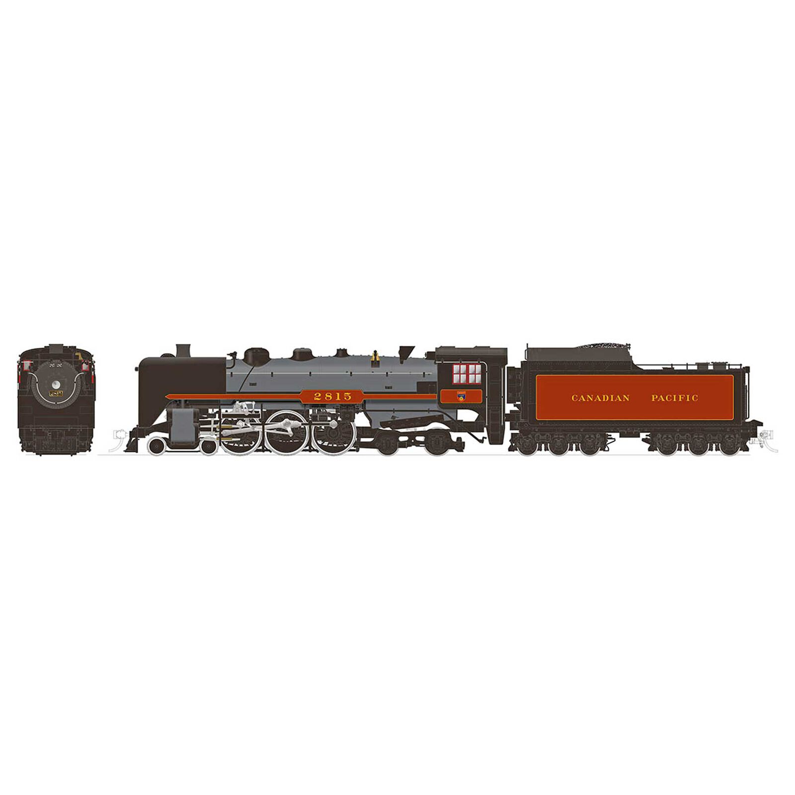HO H1b 4-6-4 Hudson DC Locomotive CPR #2815