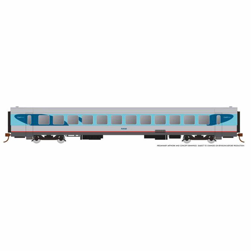 HO RTL Trbolnr Coach Amtrak Phase V Unnumbered