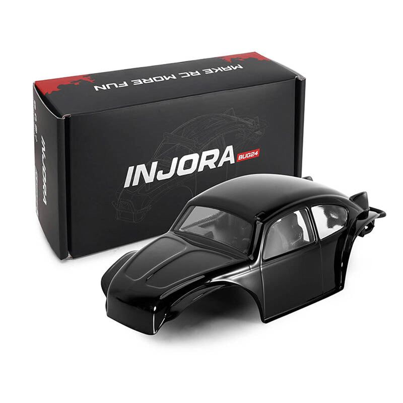 INJORA 1/24 BUG24 Rock Crawler Body, Black, 1/24 Axial SCX24