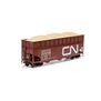 HO 40' Wood Chip Hopper with Load, CN #861008