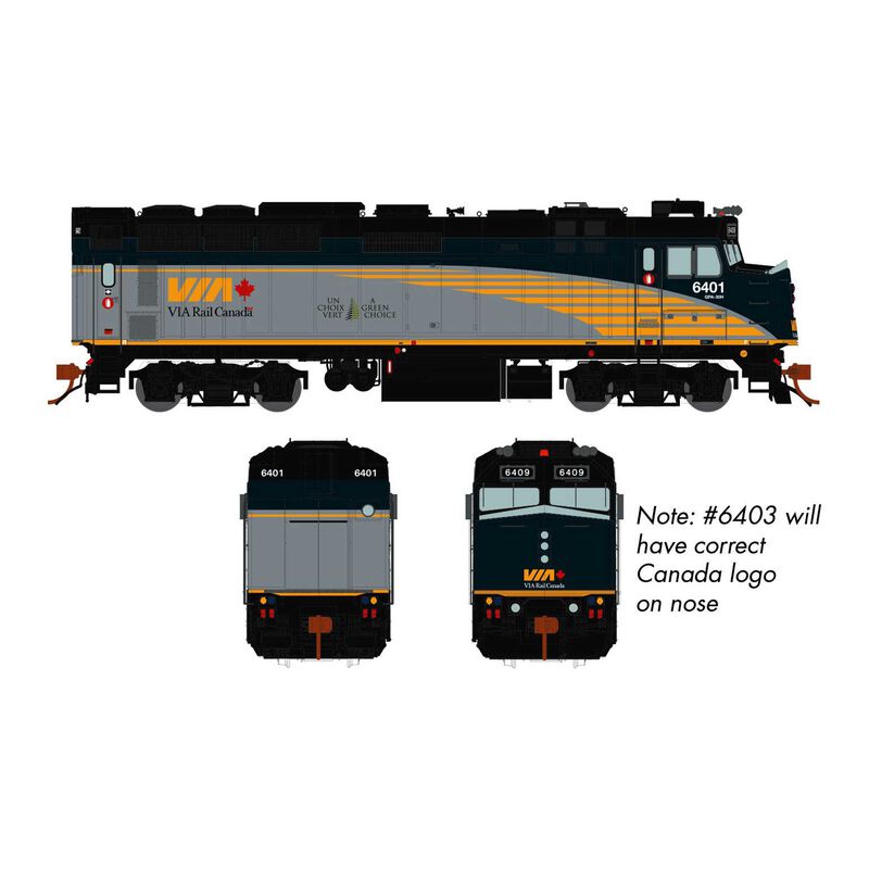 N Scale VIA CAN Rebuilt F40PH-2D (DC/DCC/Sound) #6403