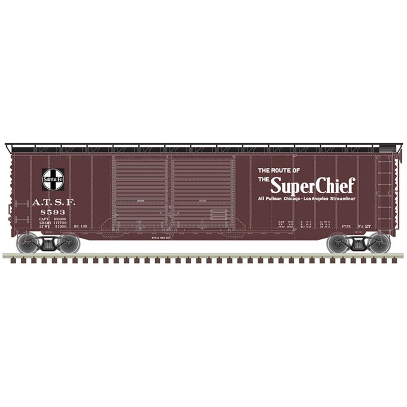 HO 50' Postwar Box Car Santa Fe "Super Chief" 8593