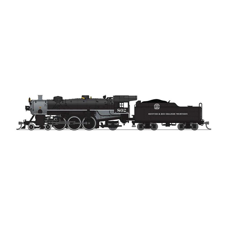 N Light Pacific 4-6-2 Steam Locomotive, DRGW 802, with Paragon4