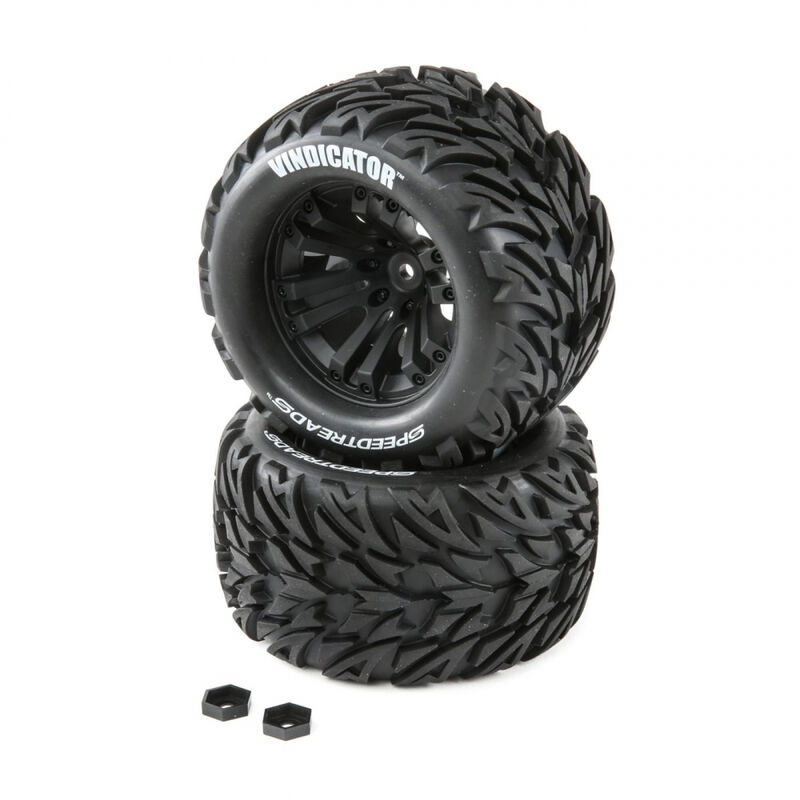 Speedtreads Vindicator 1/10 ST/MT Tires (2) Mounted