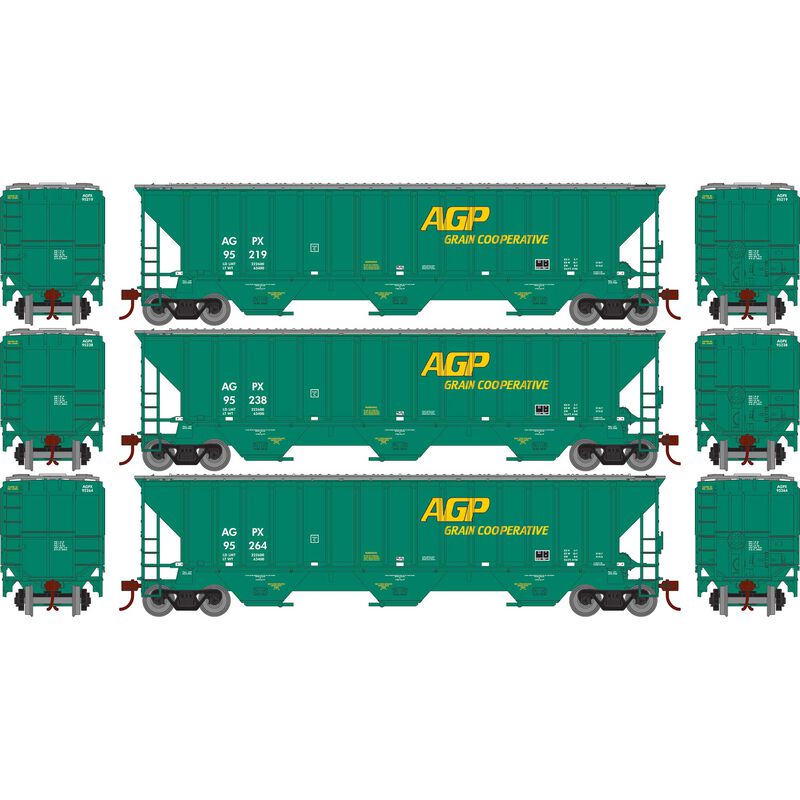 HO PS4740 Covered Hopper, AGPX #95219/95238/95264