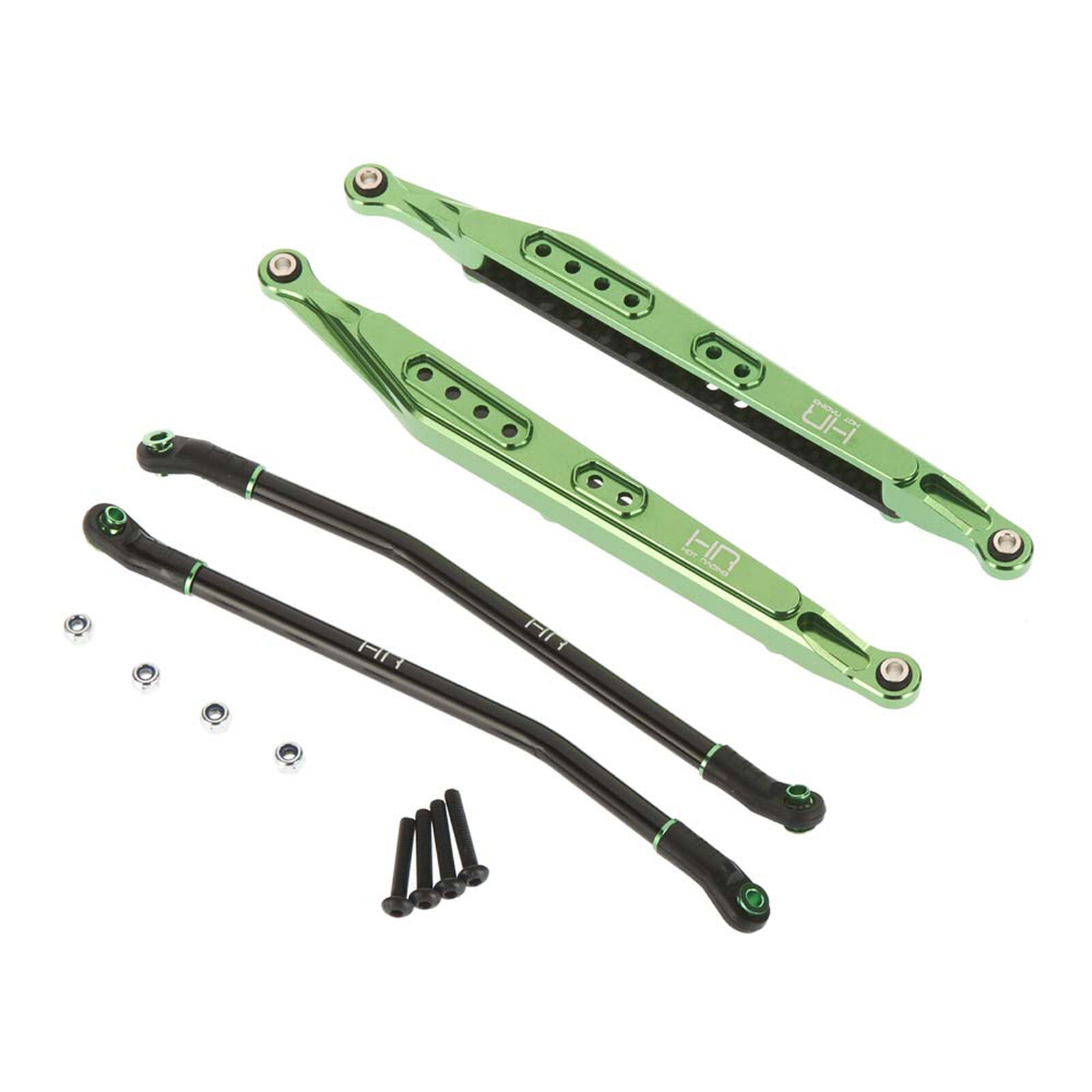 Aluminum & CF Rear Link Set, Green: Axial Yeti, SMT10, RR10