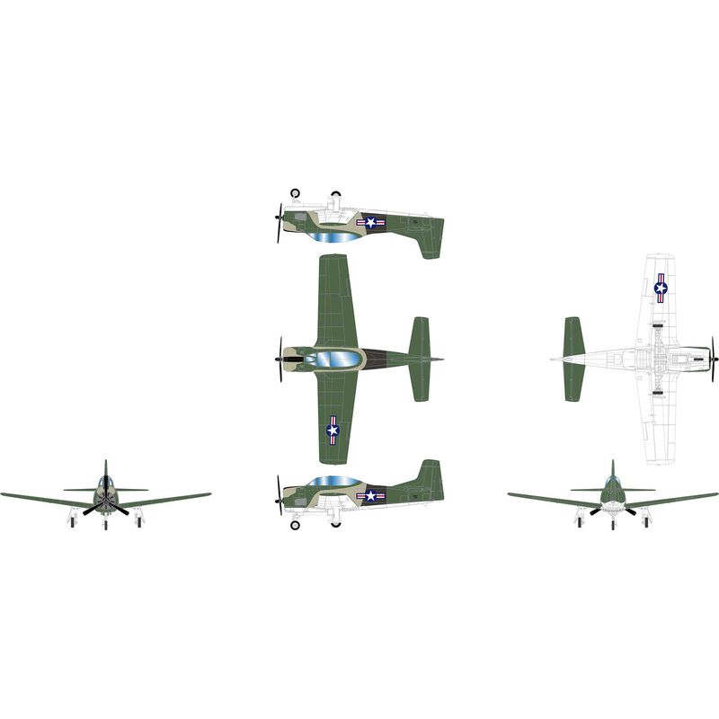 Athearn HO ATH T-28B Trojan Airplane, Camouflage N28XT
