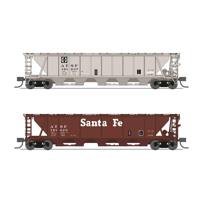 N H32 Covered Hopper, ATSF (2-pack)