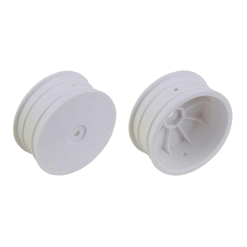 4WD Front Wheels, 2.2", 12mm hex, +1.5mm, white