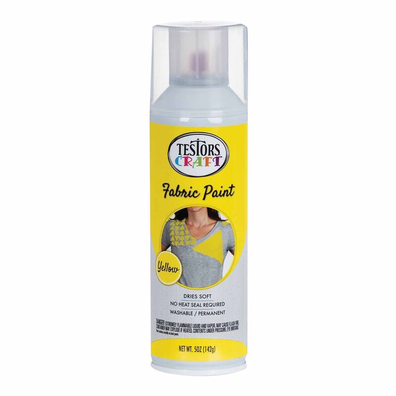 Testors Craft Fabric Spray Paint, 5 oz, Yellow