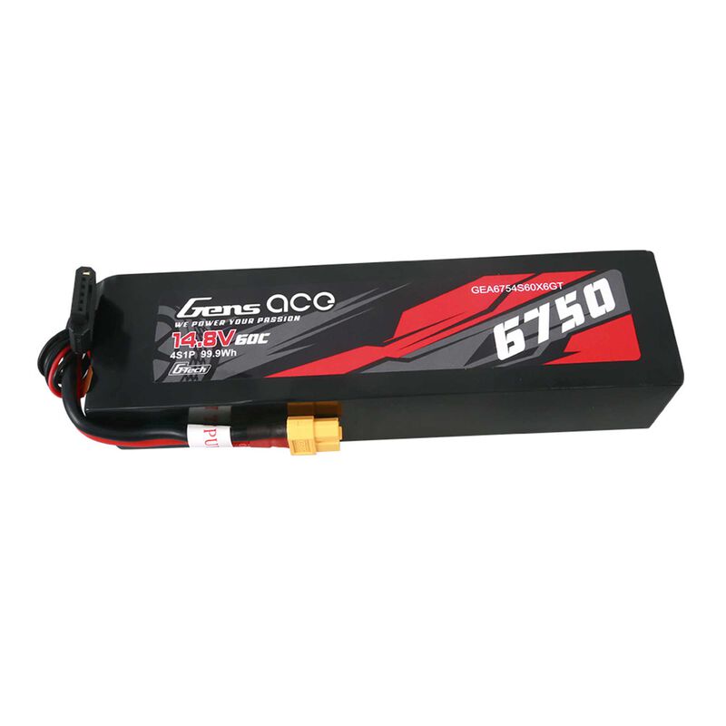 14.8V 6750mAh 4S 60C G-Tech Smart Lipo Battery: XT60