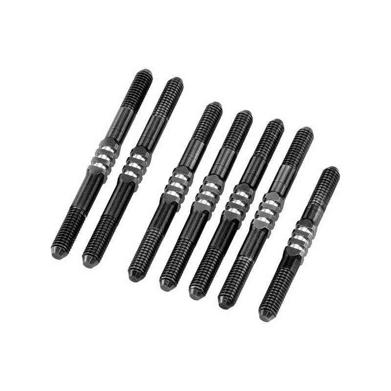 3.5mm Finisher Titanium Turnbuckle Set (7), Black: Associated B74.2
