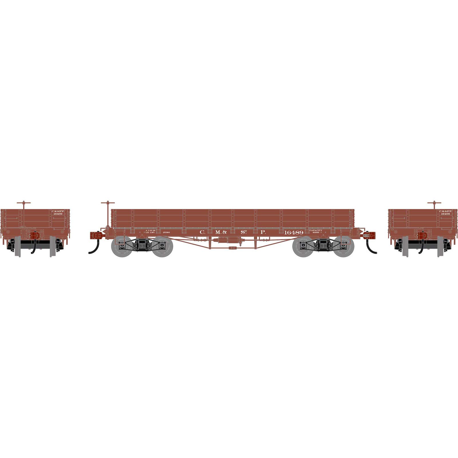 HO ATH 36' Low Side Gondola w/ Drop Gates, MILW #16489