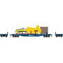 HO ATH 50' Flat Car w/T-28B Trojan Airplane, Flat Car- ATH #39601; Airplane- Horizon Hobbies N2004CA