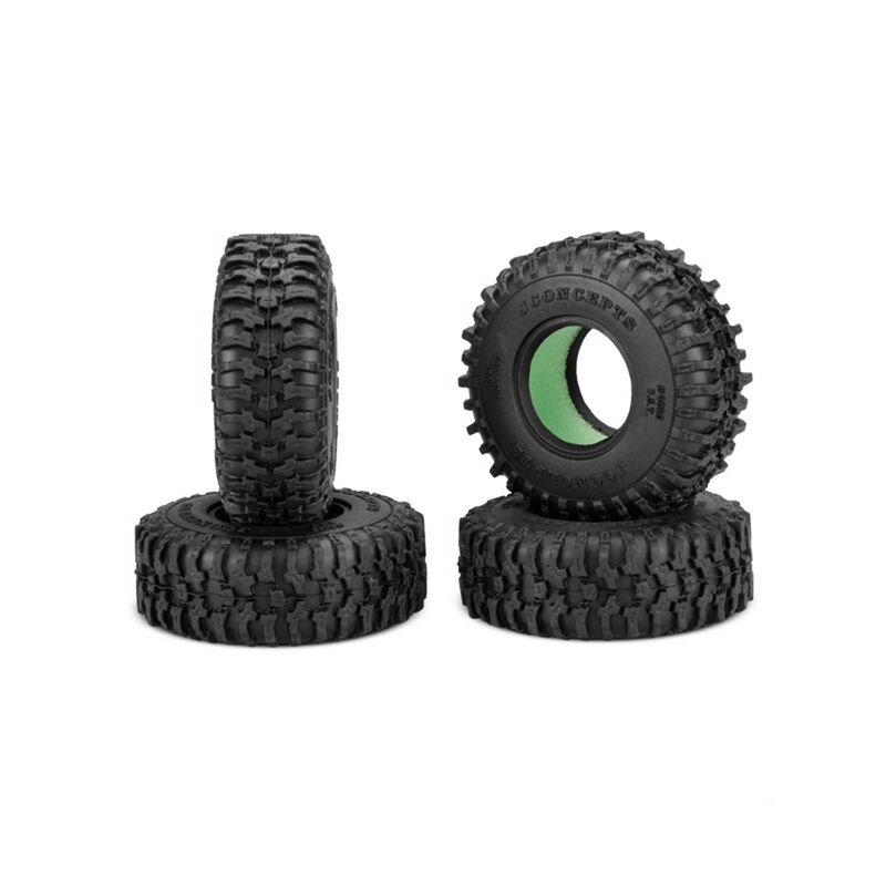 1/24 Tusk 1.0&rdquo; SCX24 Crawler Tires and Inserts, Gold Compound (2)