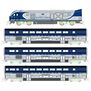 (N) Amtrak SC-44 & Amtrak Pacific Surfliner 4 Unit Base Set w/Pre-Installed DCC