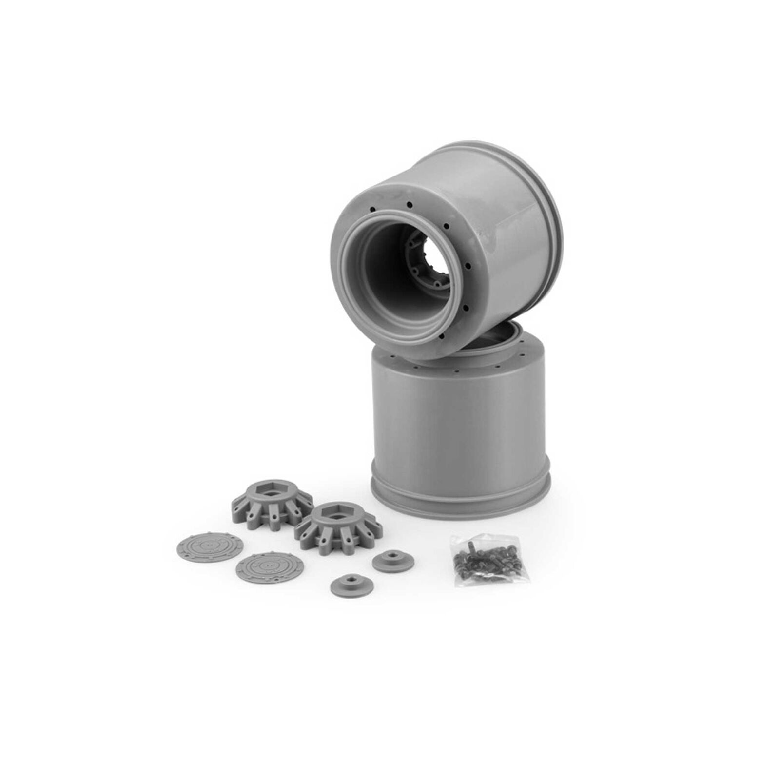 Aggressor 2.6 x 3.8 Monster Truck Wheel, Silver (2)