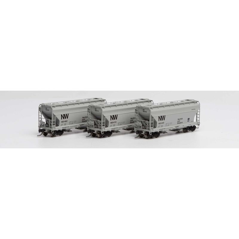 N ACF 2970 Covered Hopper, N&W (3)