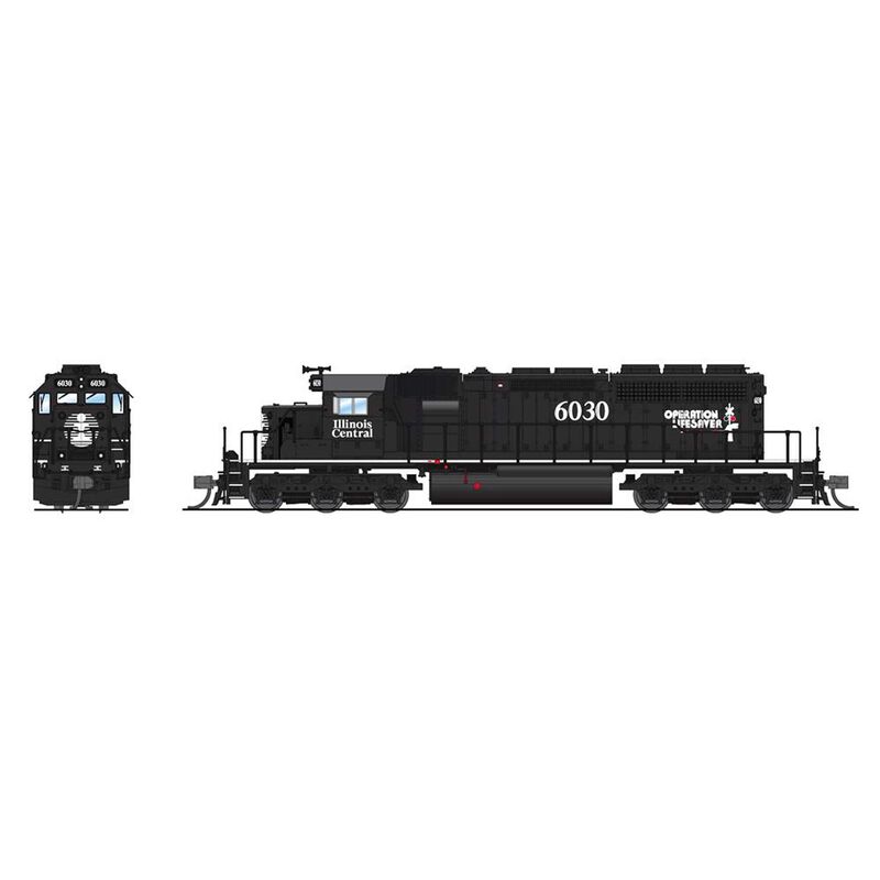 N EMD SD40-2 Locomotive, IC 6030, Black OP Lifesaver, with Paragon4