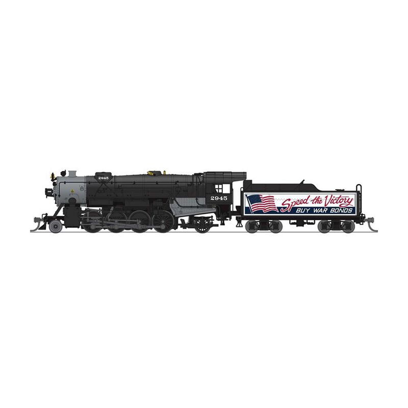 N USRA Heavy Mikado 2-8-0 Steam Locomotive, War Bonds Billboard, Paragon4