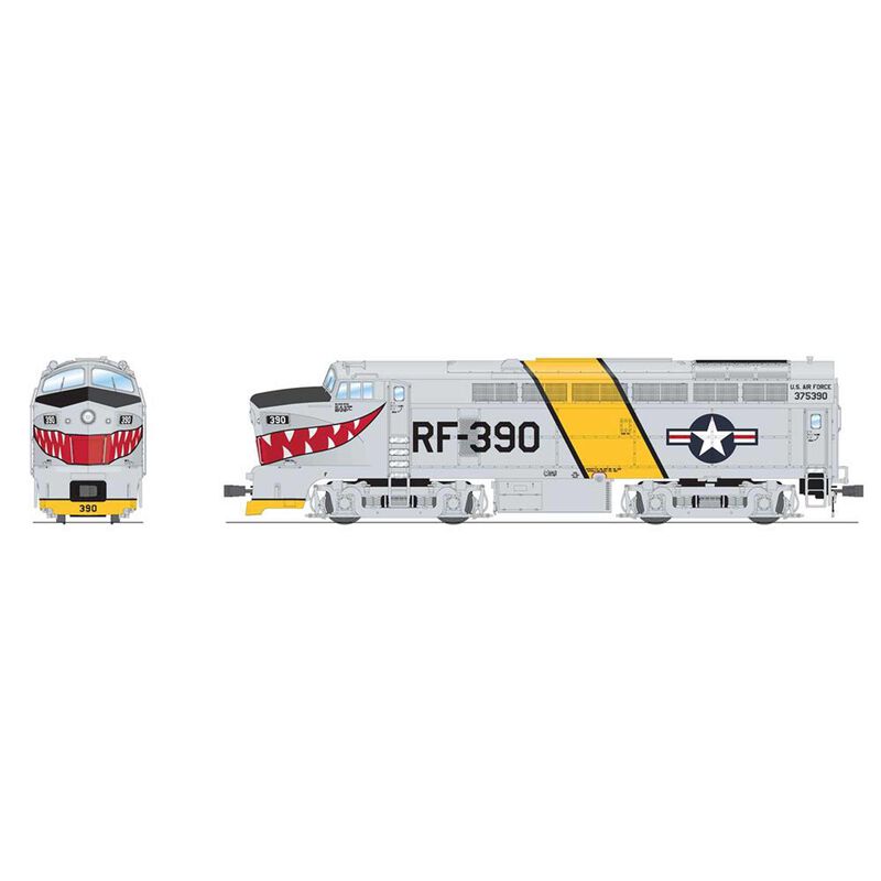 HO RF-16 Sharknose Locomotive A, USAF RF-390, Shark with Paragon4