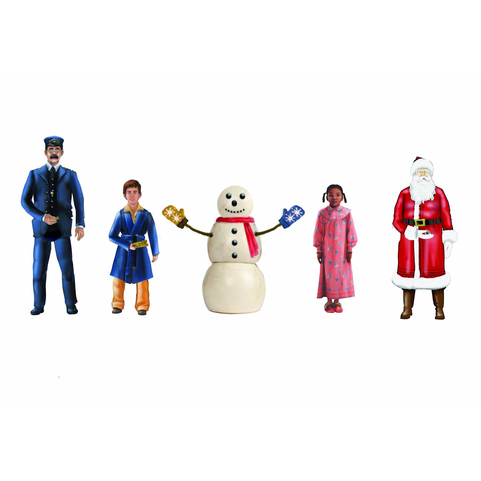 THE POLAR EXPRESS Snowman & Children People Pack