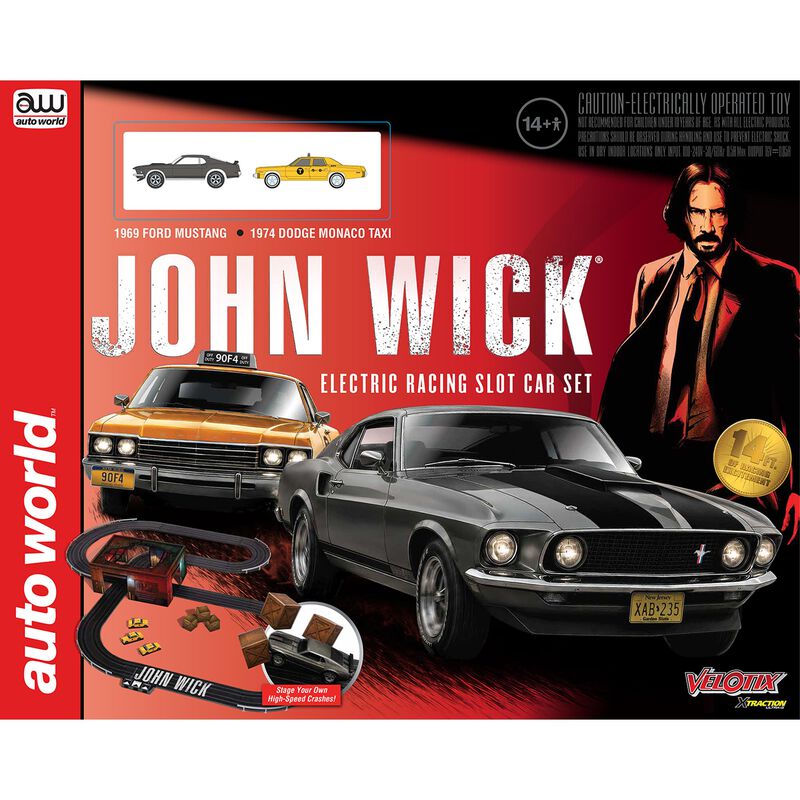 Round 2, LLC HO John Wick 14' Slot Car Race Set