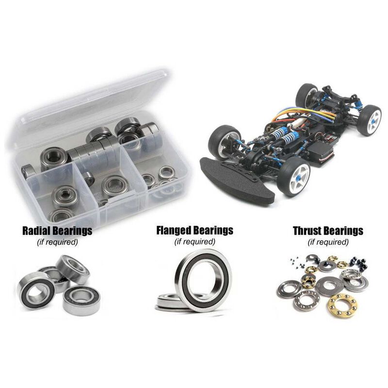 Rubber Shielded Bearing Kit, 1/10 Tamiya TA06 Pro