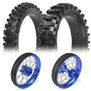 1/4 Pro-Spec Aluminum F/R Wheel Blue/Blue Dunlop MX33/MX33 Bundle