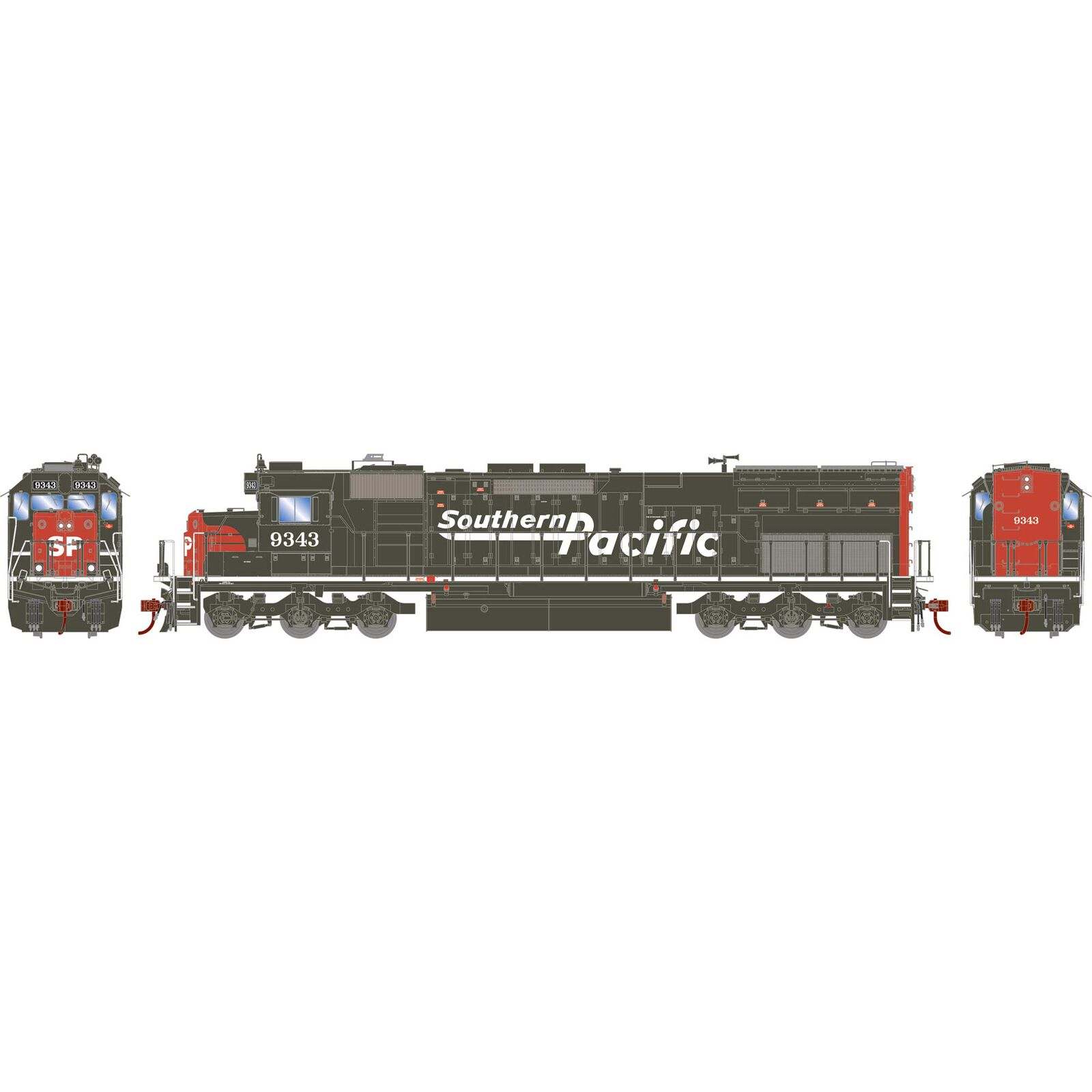 HO SD45T-2 Locomotive with DCC & Sound, SP/Speed Letter #9343