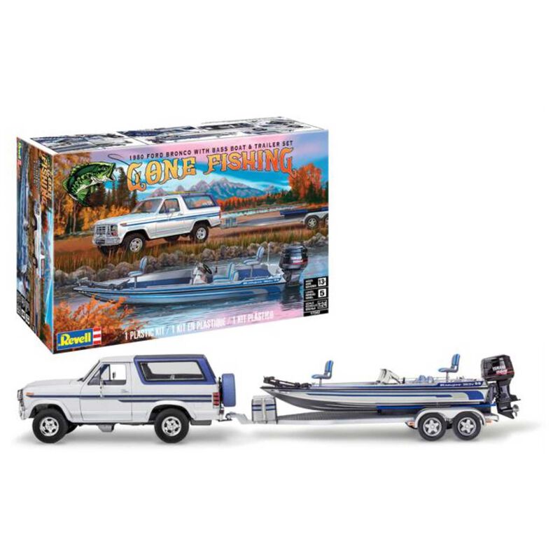 1/24 1980 Ford Bronco with Bass Boat