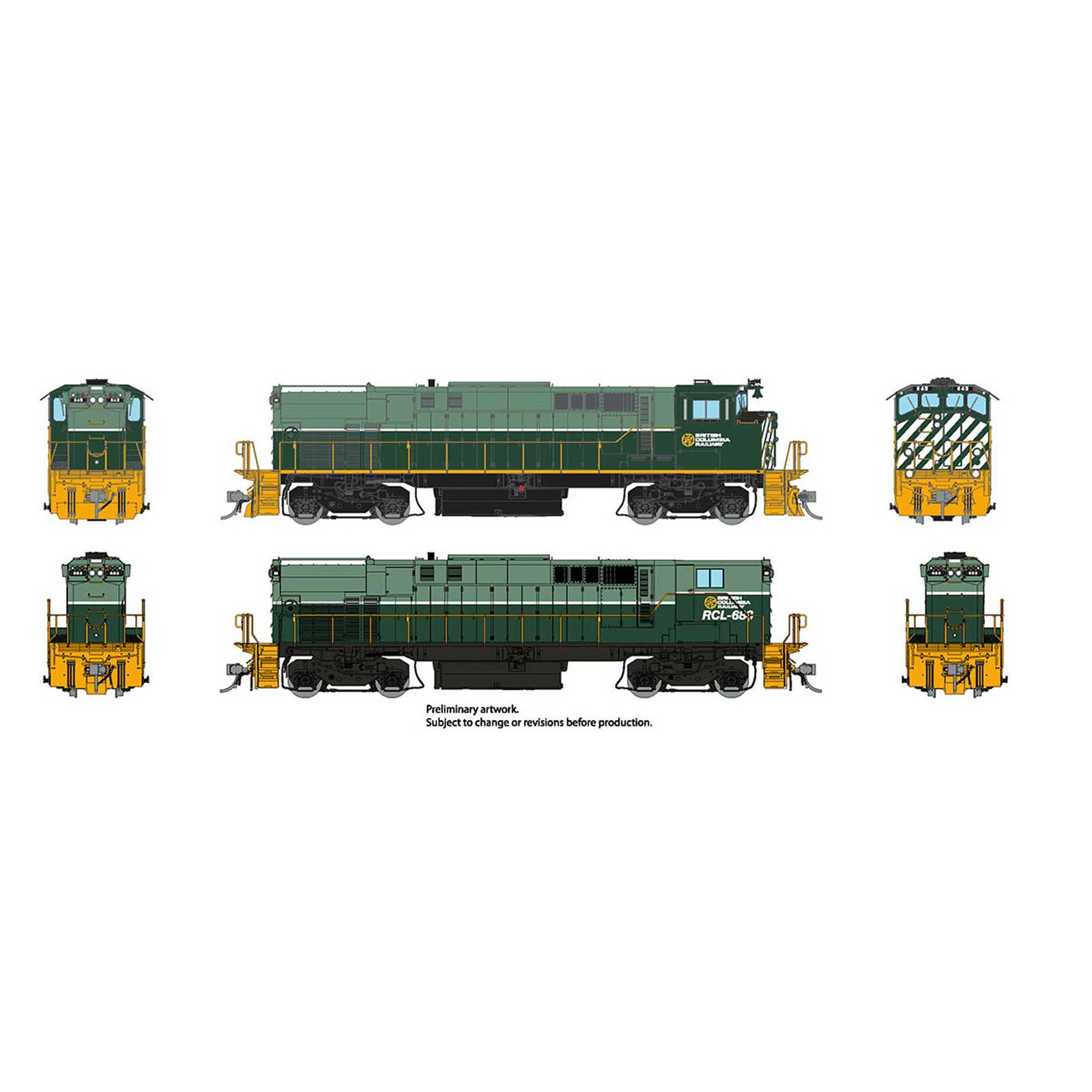 HO M-420 & M-420B DCC & Sound Locomotive Set BCR Green #641, #681