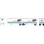 HO ATH 28' Wedge Trailers w/Dolly, Gordon Trucking Trailers #28246/28247; Dolly #105066
