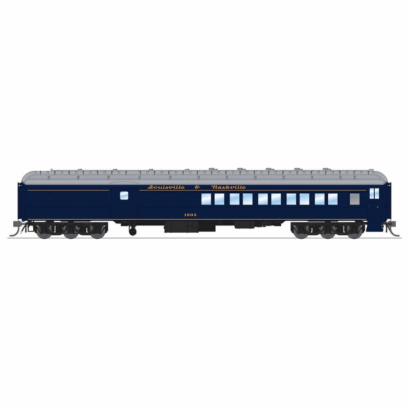 HO L&N Baggage-Combine Car #1603, Blue w/ Imitation Gold
