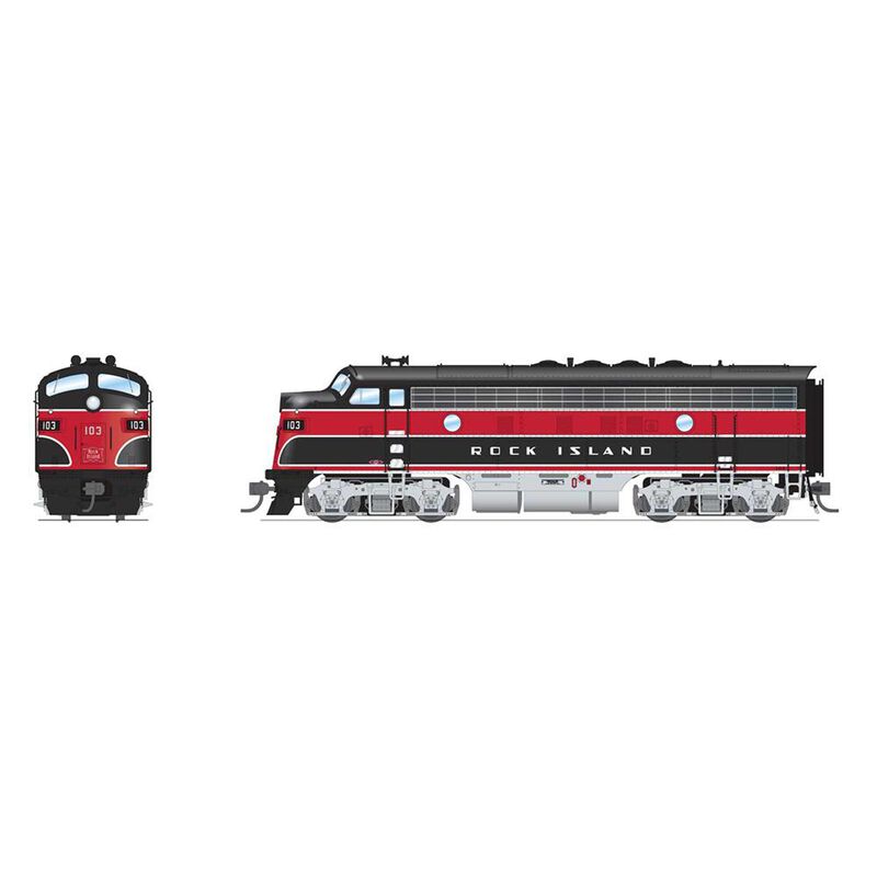 HO EMD F7 Locomotive A/B Set, CRIP 103 / 105B, Red & Black Aluminum with Paragon4