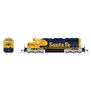 HO EMD SD40 Locomotive, ATSF 5006, Blue / Yellow Warbonnet