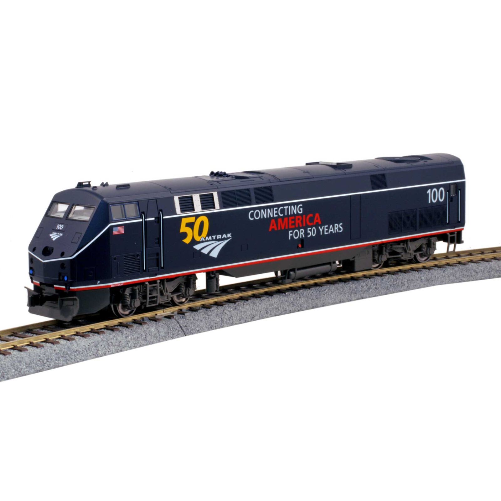 HO P42 Amtrak Midnight Blue #100 50th Anniversary