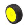 1/8 P1 Super Soft Long Wear Pre-Mounted Tires, Yellow EVO Wheels (2): Buggy