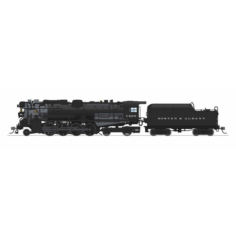 HO Boston & Albany A1a Locomotive & 4-Axle Tender, Early 1930's Appearance #1400 with DCC, Sound, & Smoke