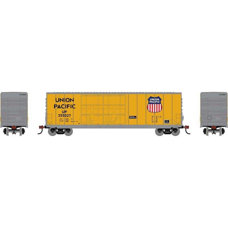 HO RND 50' High-Cube Smooth Side Box Car, UP #355027