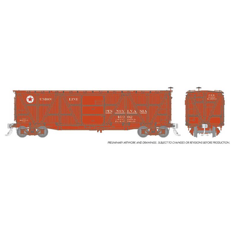 HO PRR X23 Boxcar PRR Union Lines Scheme