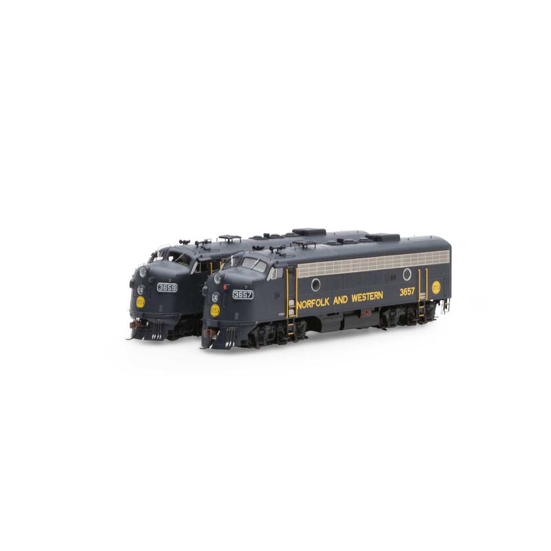 HO F7 A/A with DCC & Sound, N&W/Freight #3657/#3659