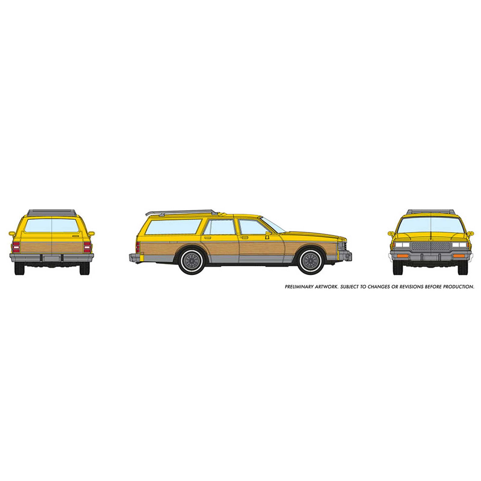 HO Chevrolet Caprice Wagon: Yellow Woodie