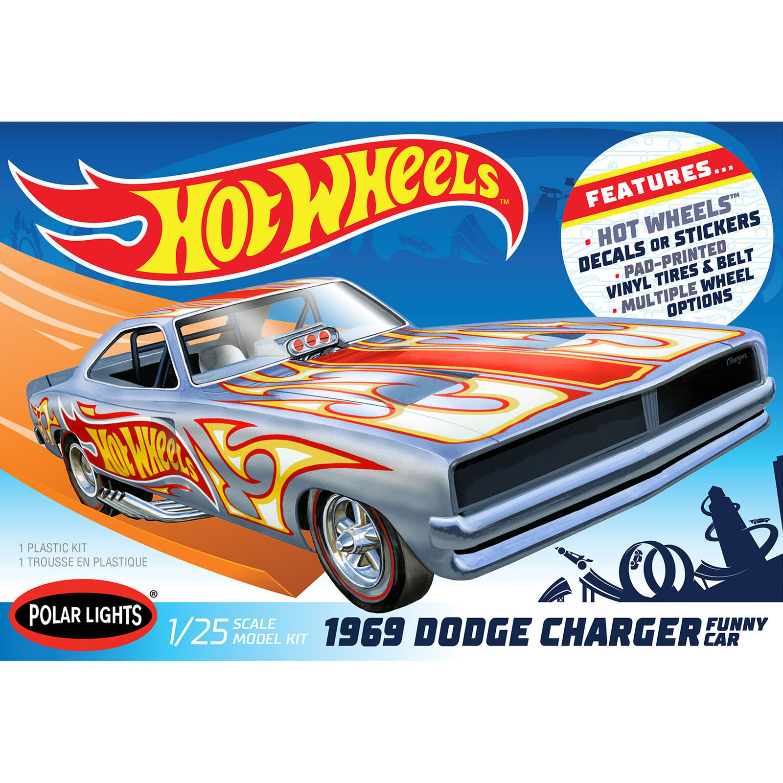 1/25 1969 Dodge Charger Funny Car, Hot Wheels