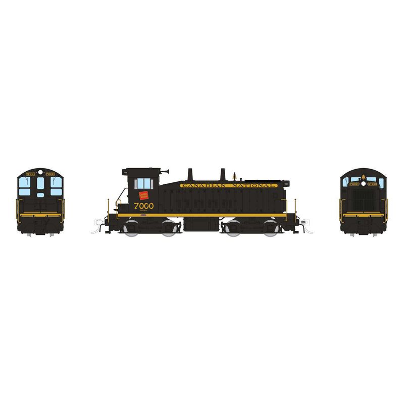 HO EMD SW9 (DC/Silent): Canadian National - Black Scheme: #7000