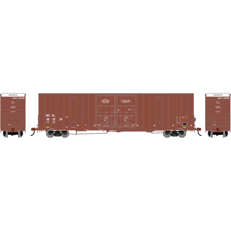 HO ATH 60' Gunderson High Cube Double Door Box Car, NOKL #603259