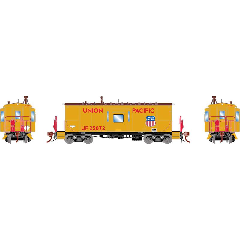 HO ICC CA-11 Caboose with Lights & Sound, UP 'Snowbus' #25872