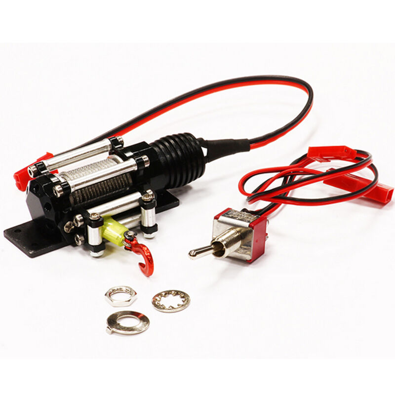Realistic Power Winch, Black: Rock Crawler